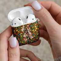 Christmas Dogs AirPods Case with Santa Hats and Festive Ornament Pattern - Wonder Print Shop