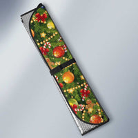 Christmas Dogs Auto Sun Shade with Santa Hats and Festive Ornament Pattern - Wonder Print Shop
