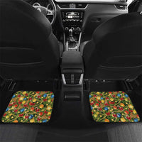 Christmas Dogs Car Mats with Santa Hats and Festive Ornament Pattern - Wonder Print Shop
