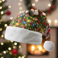 Christmas Dogs Christmas Santa Hat with Santa Hats and Festive Ornament Pattern - Wonder Print Shop