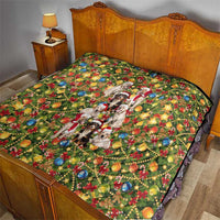 Christmas Dogs Quilt with Santa Hats and Festive Ornament Pattern - Wonder Print Shop