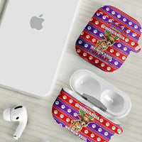Chihuahua Christmas AirPods Case with I’m Not a Chihuahua I’m a Baby Quote and Red Purple Christmas Pattern - Wonder Print Shop