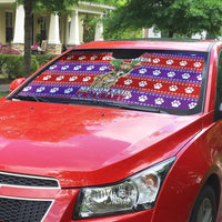 Chihuahua Christmas Auto Sun Shade with I’m Not a Chihuahua I’m a Baby Quote and Red Purple Christmas Pattern - Wonder Print Shop