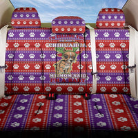 Chihuahua Christmas Back Car Seat Cover with I’m Not a Chihuahua I’m a Baby Quote and Red Purple Christmas Pattern - Wonder Print Shop