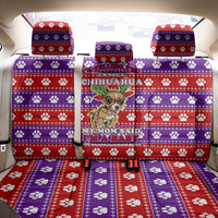 Chihuahua Christmas Back Car Seat Cover with I’m Not a Chihuahua I’m a Baby Quote and Red Purple Christmas Pattern - Wonder Print Shop