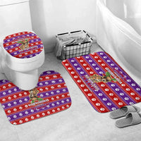 Chihuahua Christmas Bathroom Set with I’m Not a Chihuahua I’m a Baby Quote and Red Purple Christmas Pattern - Wonder Print Shop