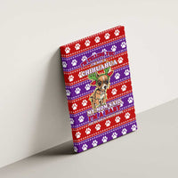 Chihuahua Christmas Canvas Wall Art with I’m Not a Chihuahua I’m a Baby Quote and Red Purple Christmas Pattern - Wonder Print Shop