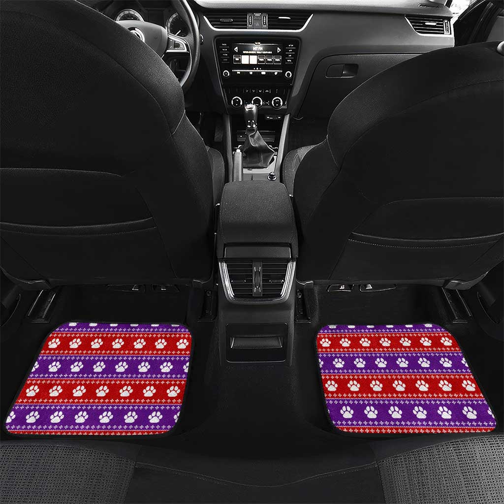 Chihuahua Christmas Car Mats with I’m Not a Chihuahua I’m a Baby Quote and Red Purple Christmas Pattern - undefined
