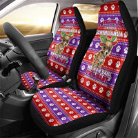 Chihuahua Christmas Car Seat Cover with I’m Not a Chihuahua I’m a Baby Quote and Red Purple Christmas Pattern - Wonder Print Shop