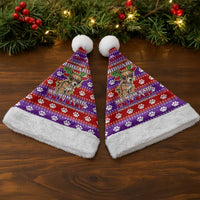 Chihuahua Christmas Santa Hat with I’m Not a Chihuahua I’m a Baby Quote and Red Purple Christmas Pattern - Wonder Print Shop