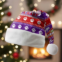 Chihuahua Christmas Santa Hat with I’m Not a Chihuahua I’m a Baby Quote and Red Purple Christmas Pattern - Wonder Print Shop