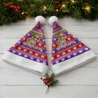 Chihuahua Christmas Santa Hat with I’m Not a Chihuahua I’m a Baby Quote and Red Purple Christmas Pattern - Wonder Print Shop