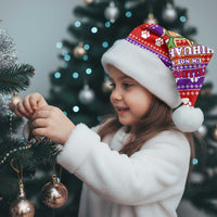 Chihuahua Christmas Santa Hat with I’m Not a Chihuahua I’m a Baby Quote and Red Purple Christmas Pattern - Wonder Print Shop