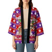 Chihuahua Christmas Kimono with I’m Not a Chihuahua I’m a Baby Quote and Red Purple Christmas Pattern - Wonder Print Shop
