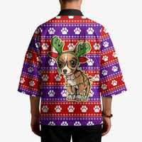 Chihuahua Christmas Kimono with I’m Not a Chihuahua I’m a Baby Quote and Red Purple Christmas Pattern - Wonder Print Shop