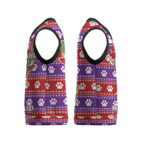 Chihuahua Christmas Knitted V-Neck Vest with I’m Not a Chihuahua I’m a Baby Quote and Red Purple Christmas Pattern - Wonder Print Shop