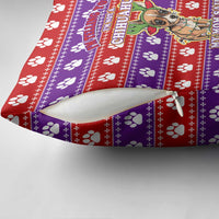 Chihuahua Christmas Pillow Cover with I’m Not a Chihuahua I’m a Baby Quote and Red Purple Christmas Pattern - Wonder Print Shop