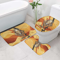 Pakhet Lion Head Bathroom Set with Claw Marks in Fiery Ancient Egyptian Motif