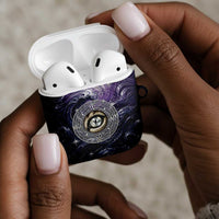 Pakhet Panther AirPods Case with Cosmic Feline Eye on Starry Night River