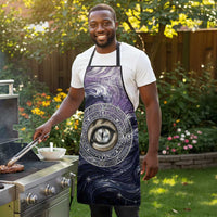 Pakhet Panther Apron with Cosmic Feline Eye on Starry Night River