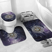 Pakhet Panther Bathroom Set with Cosmic Feline Eye on Starry Night River