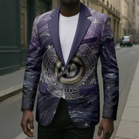 Pakhet Panther Blazer with Cosmic Feline Eye on Starry Night River