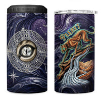 Pakhet Panther 4 in 1 Can Cooler Tumbler with Cosmic Feline Eye on Starry Night River