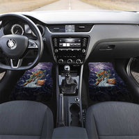Pakhet Panther Car Mats with Cosmic Feline Eye on Starry Night River