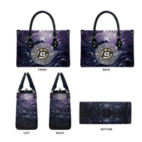 Pakhet Panther Leather Bag with Cosmic Feline Eye on Starry Night River