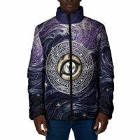 Pakhet Panther Padded Jacket with Cosmic Feline Eye on Starry Night River