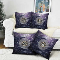 Pakhet Panther Pillow Cover with Cosmic Feline Eye on Starry Night River