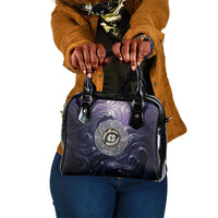 Pakhet Panther Shoulder Handbag with Cosmic Feline Eye on Starry Night River