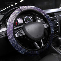 Pakhet Panther Steering Wheel Cover with Cosmic Feline Eye on Starry Night River