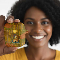 Renenutet  Golden Cobra AirPods Case with Wheat Motif in Egyptian Agricultural Theme