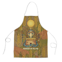 Renenutet  Golden Cobra Apron with Wheat Motif in Egyptian Agricultural Theme
