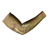 Renenutet  Golden Cobra Arm Sleeves with Wheat Motif in Egyptian Agricultural Theme