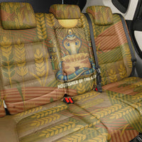 Renenutet  Golden Cobra Back Car Seat Cover with Wheat Motif in Egyptian Agricultural Theme