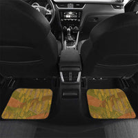 Renenutet  Golden Cobra Car Mats with Wheat Motif in Egyptian Agricultural Theme