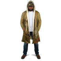 Renenutet  Golden Cobra Cloak with Wheat Motif in Egyptian Agricultural Theme