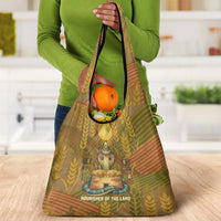 Renenutet  Golden Cobra Grocery Bag with Wheat Motif in Egyptian Agricultural Theme