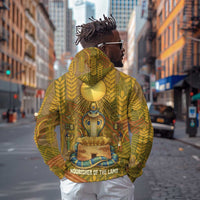 Renenutet  Golden Cobra Hoodie with Wheat Motif in Egyptian Agricultural Theme