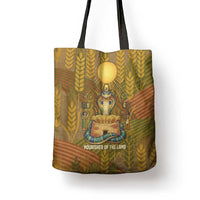 Renenutet  Golden Cobra Tote Bag with Wheat Motif in Egyptian Agricultural Theme