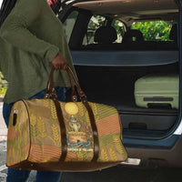 Renenutet  Golden Cobra Travel Bag with Wheat Motif in Egyptian Agricultural Theme