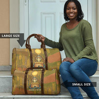 Renenutet  Golden Cobra Travel Bag with Wheat Motif in Egyptian Agricultural Theme