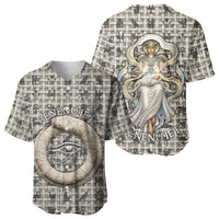 Renenutet Baseball Jersey with Bread Ring and Eye of Horus in Egyptian Nourishment