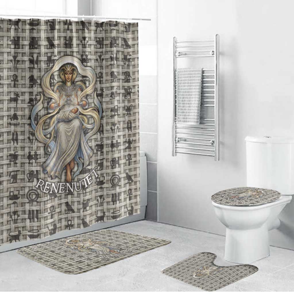 Renenutet Bathroom Set with Bread Ring and Eye of Horus in Egyptian Nourishment