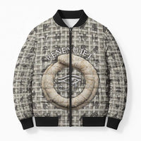 Renenutet Bomber Puffer Jacket with Bread Ring and Eye of Horus in Egyptian Nourishment