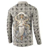 Renenutet Button Sweatshirt with Bread Ring and Eye of Horus in Egyptian Nourishment