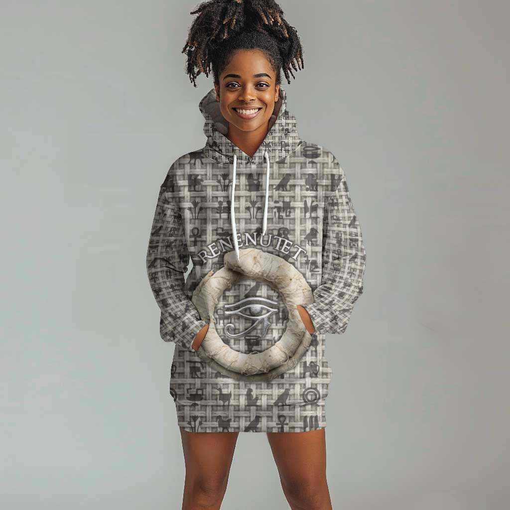 Renenutet Hoodie Dress with Bread Ring and Eye of Horus in Egyptian Nourishment