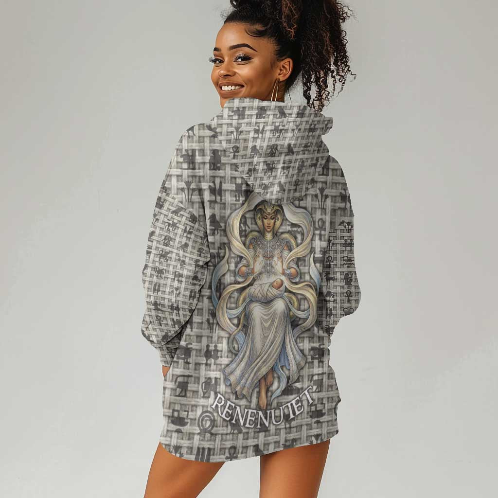 Renenutet Hoodie Dress with Bread Ring and Eye of Horus in Egyptian Nourishment